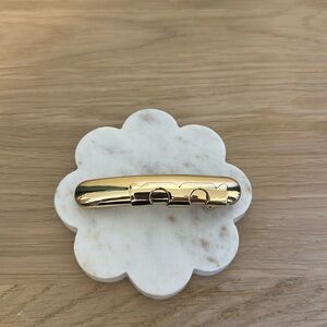 Tory Burch gold metal hair clip